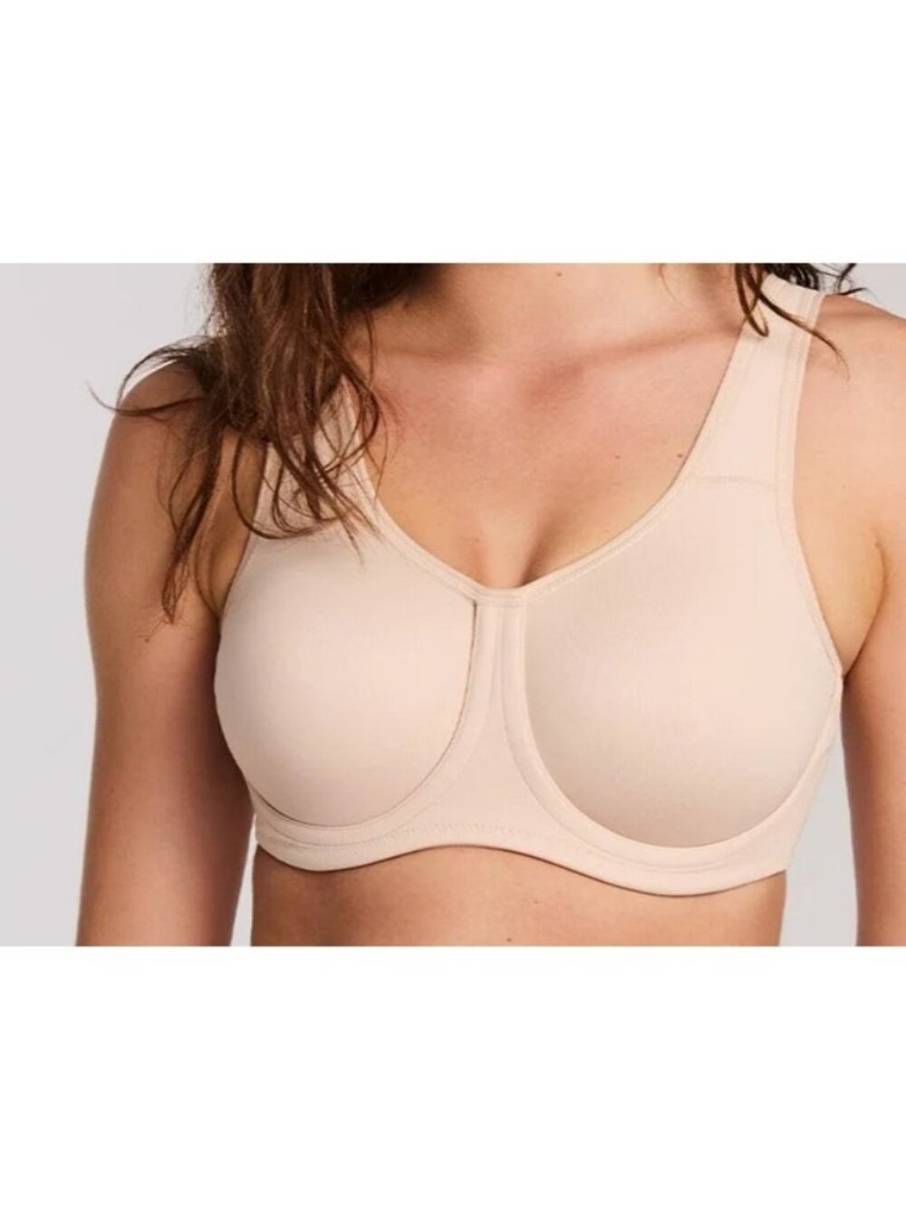 Wacoal Simone Sport Underwire Sports Bra 855170 Sand Beige Tan Women's Size 38I